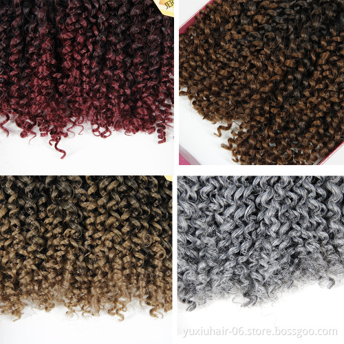 Synthetic Crochet Hair Jerry curly Hair Kinky Twist Braiding hair with Ombre Crochet Braid